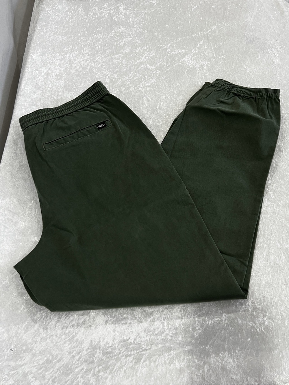 Vans Chamber II Jogger Women's Elastic Waistband Army Green Size XL Cotton Blend
